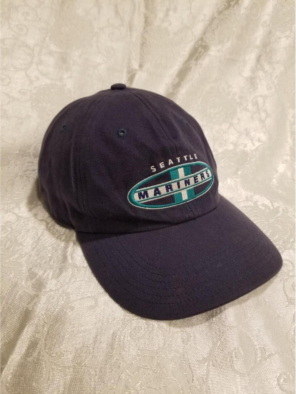 VTG Seattle Mariners Sports Specialties Cross Hat Ball Cap Hook Loop Vintage